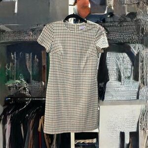 Calvin Klein Black and White Checkered Mini Dress